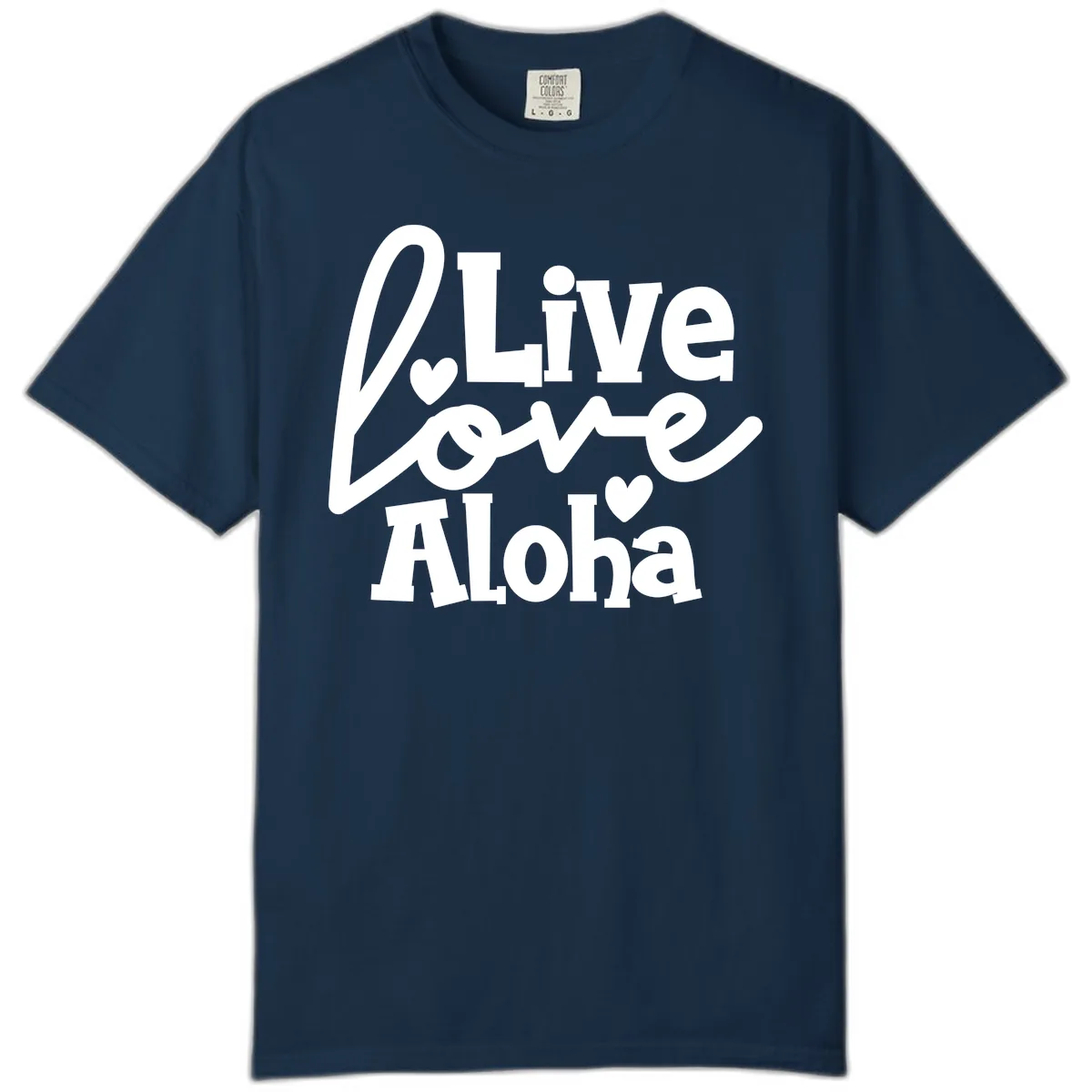 Live Love Aloha Comfort Color in True Navy