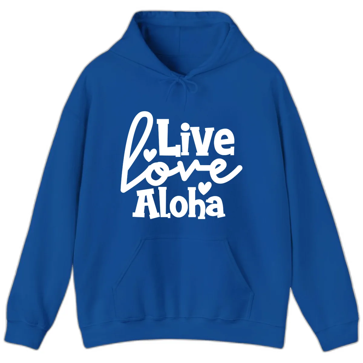 Live Love Aloha Hoodie in Royal