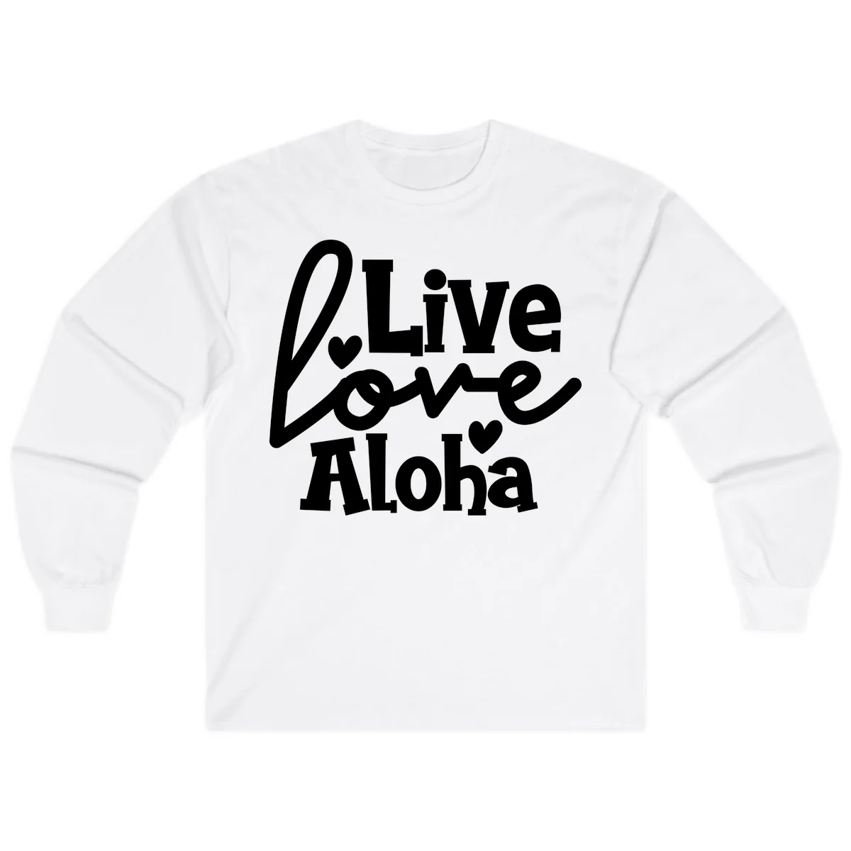 Live Love Aloha Long Sleeve in White