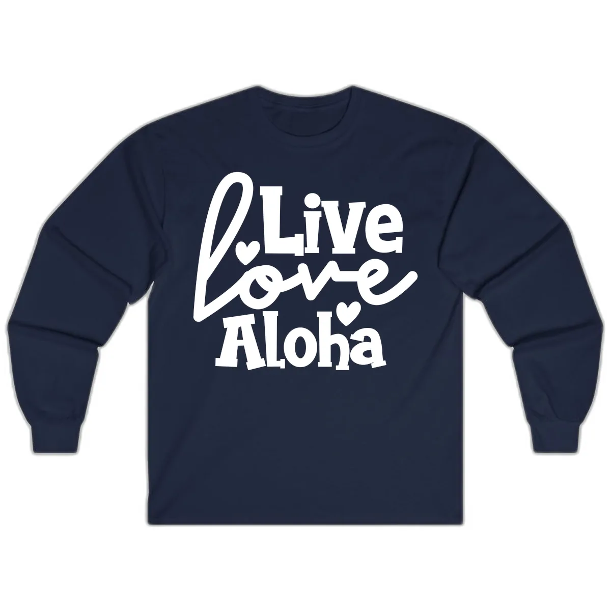 Live Love Aloha Long Sleeve in Navy