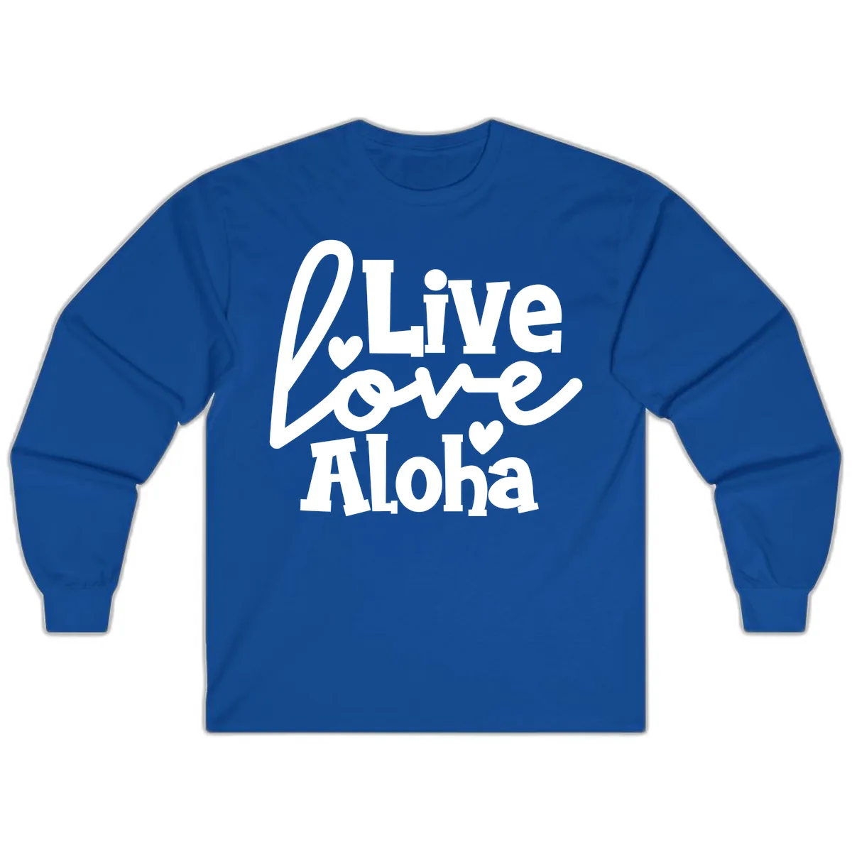 Live Love Aloha Long Sleeve in Royal