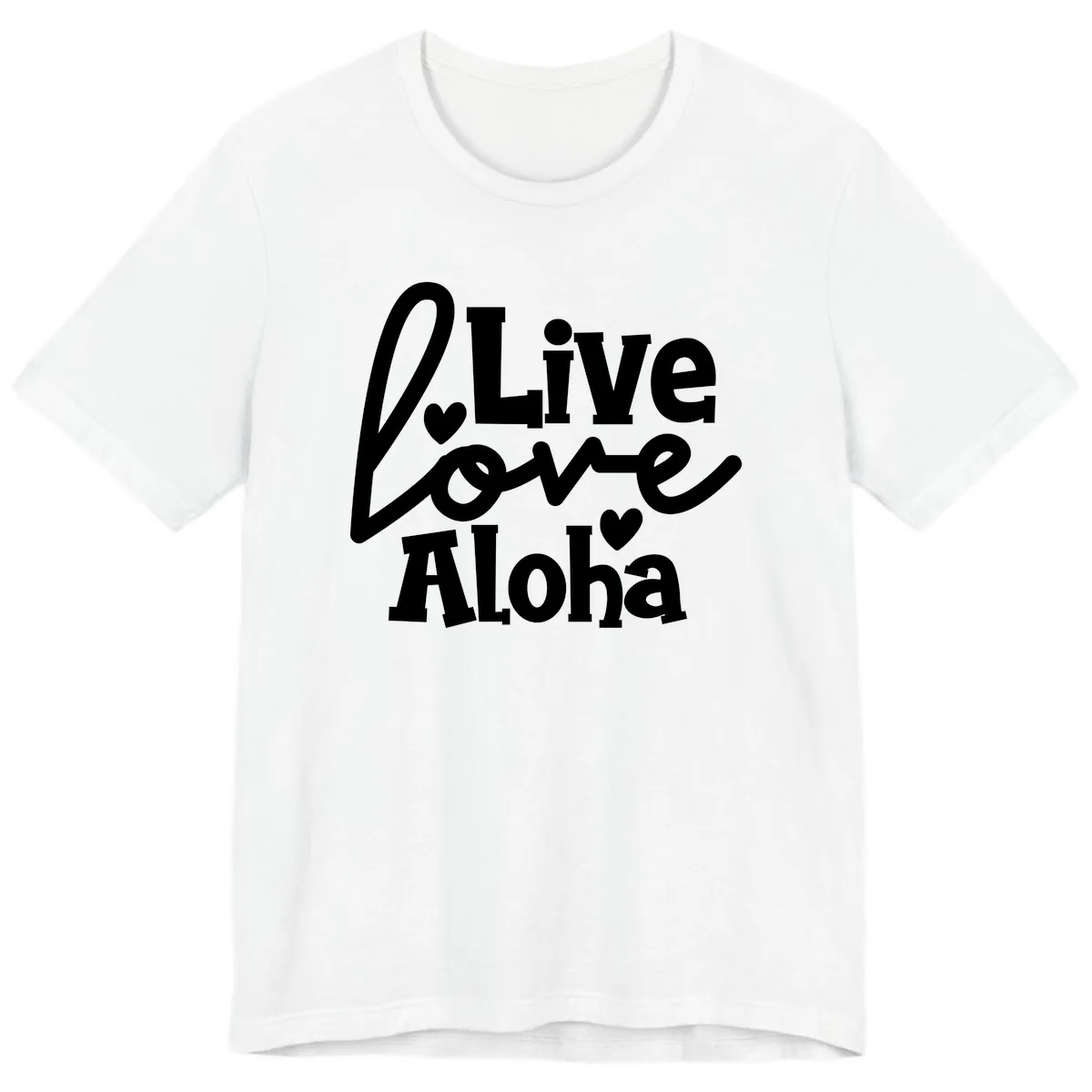 Live Love Aloha Premium T-Shirt in White