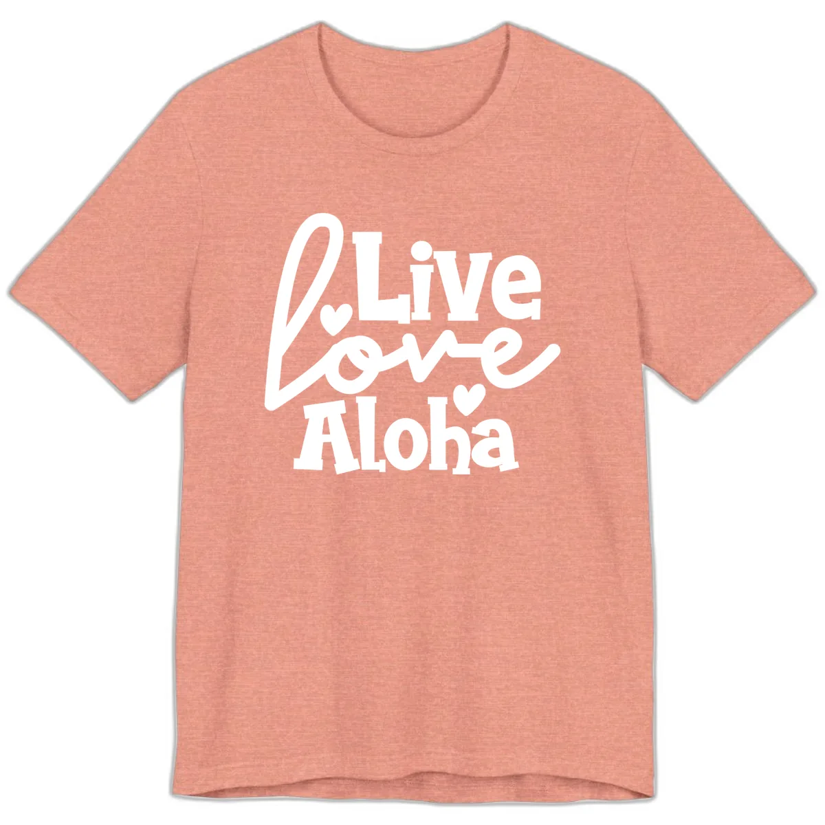 Live Love Aloha Premium T-Shirt in Heather Sunset