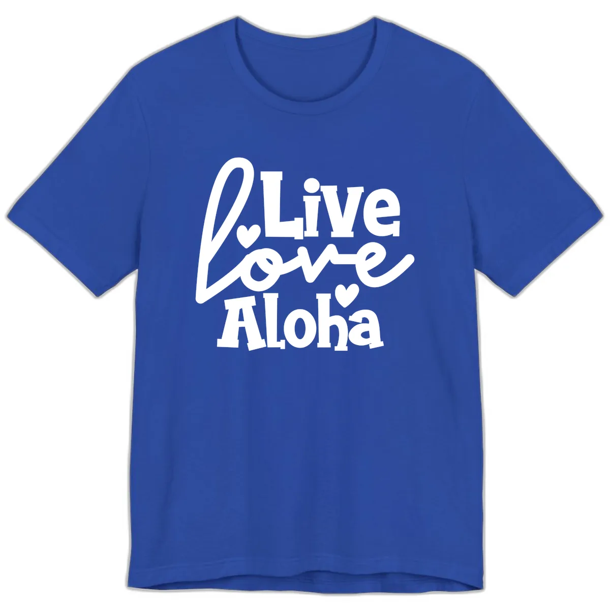 Live Love Aloha Premium T-Shirt in True Royal
