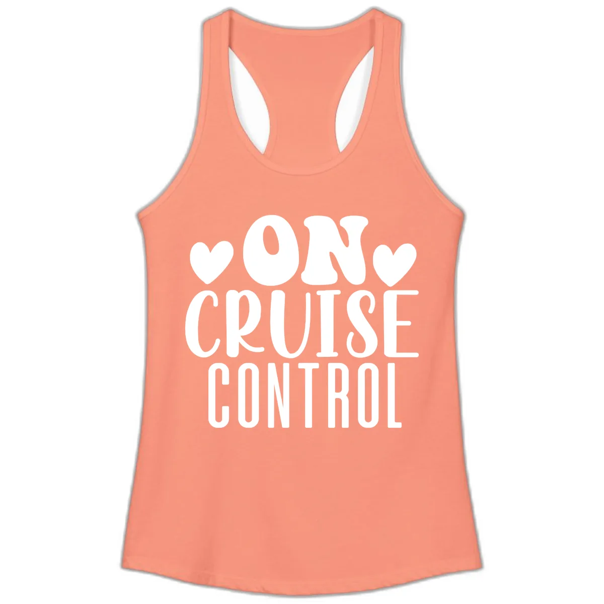 On Cruise Control Ladies Tank in Solid Light Orange