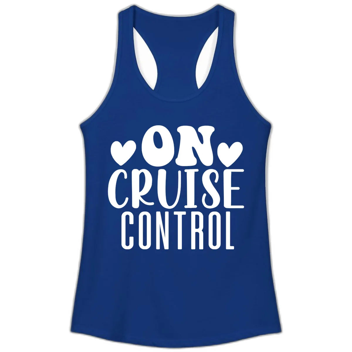 On Cruise Control Ladies Tank in Solid Royal