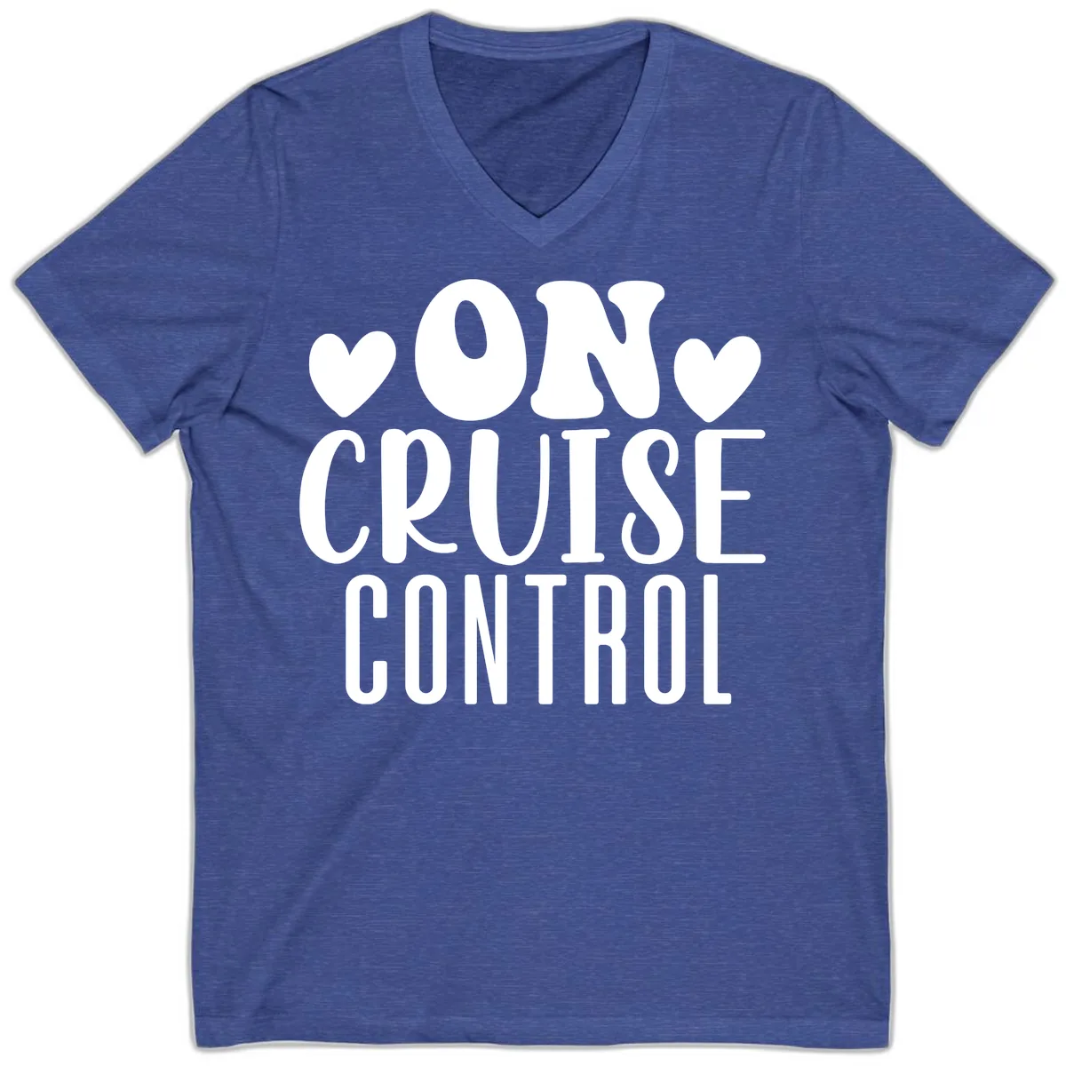 On Cruise Control V-Neck in Heather True Royal
