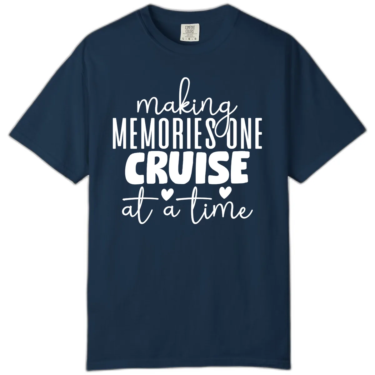 Making Memories One Cruise At A Time Comfort Color in True Navy