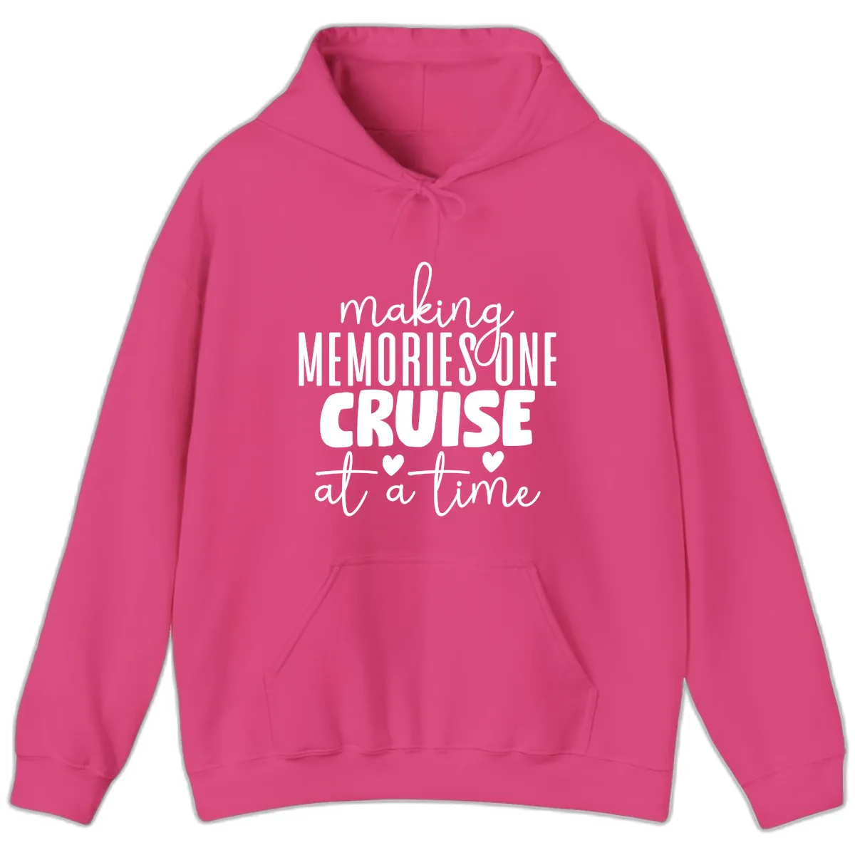 Making Memories One Cruise At A Time Hoodie in Heliconia