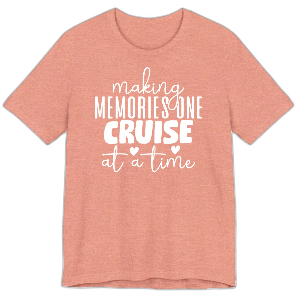 Making Memories One Cruise At A Time Premium T-Shirt in Heather Sunset