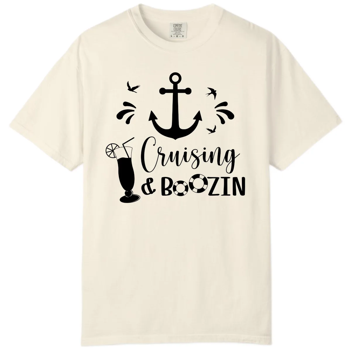 Cruising & Boozin Anchor Comfort Color in Ivory