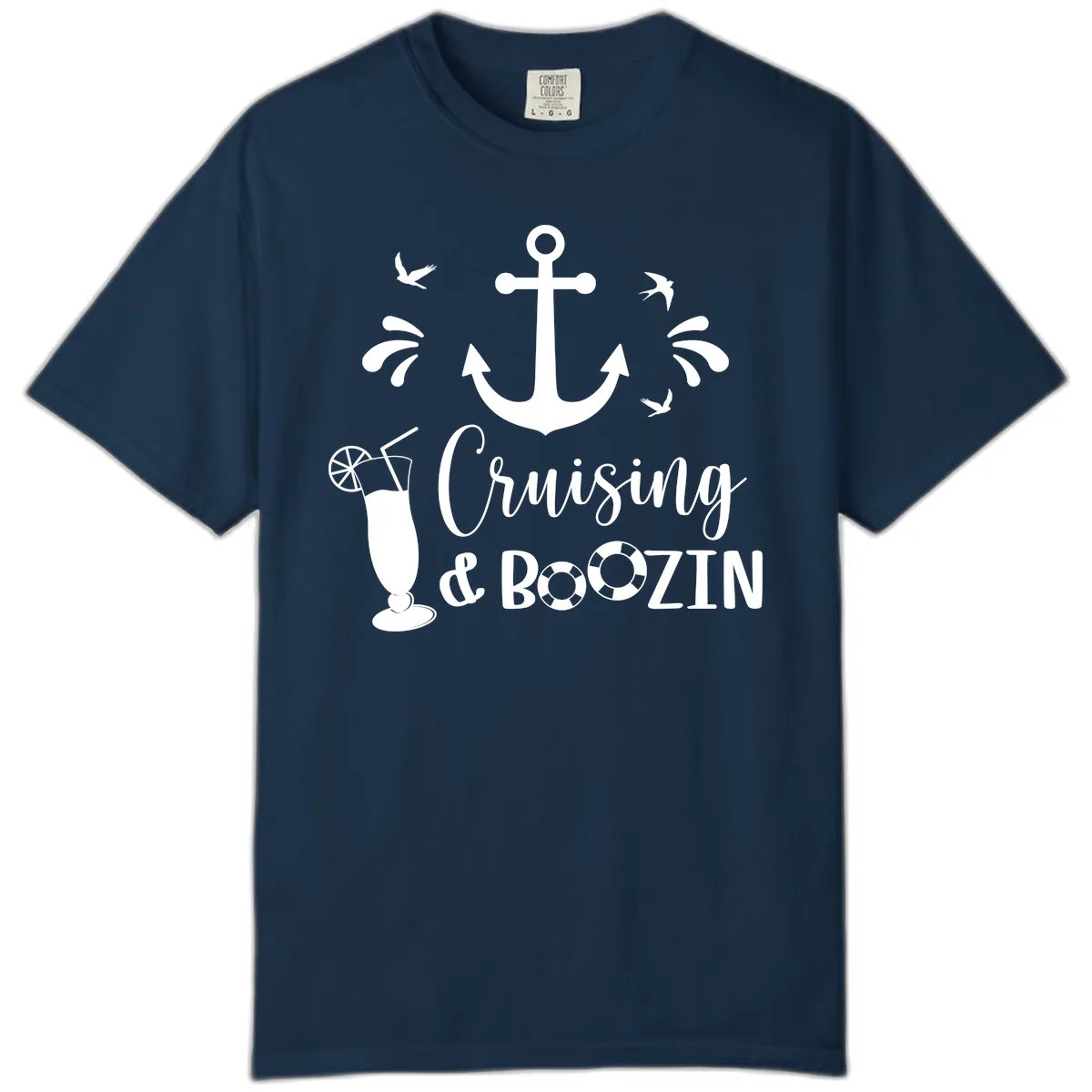 Cruising & Boozin Anchor Comfort Color in True Navy
