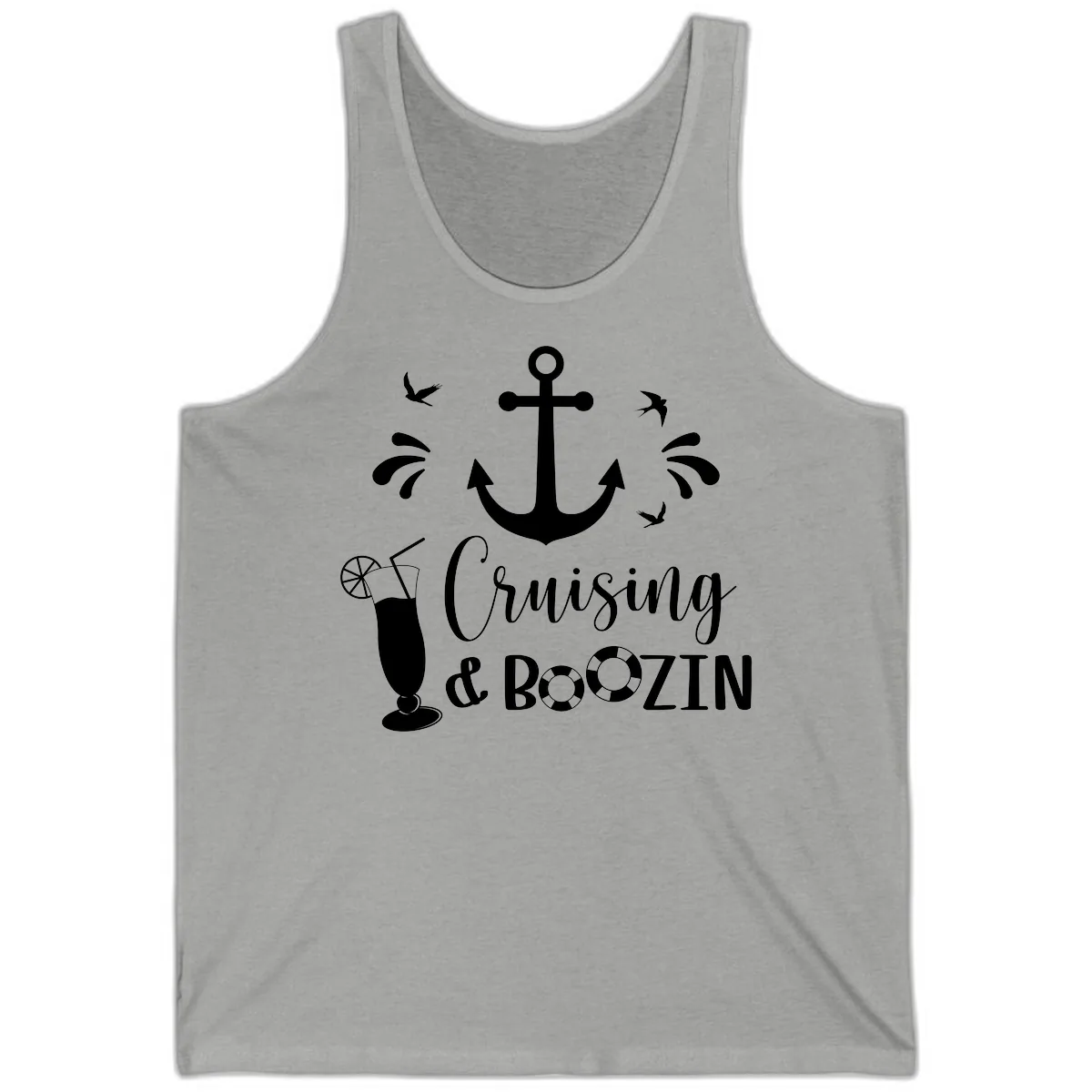 Cruising & Boozin Anchor Tank in Athletic Heather