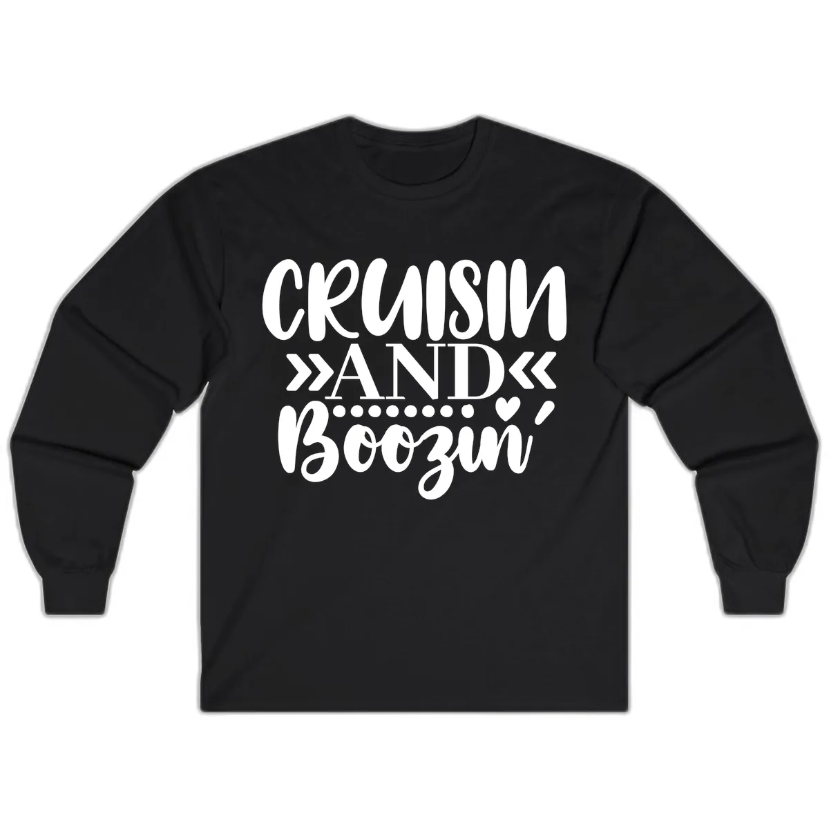 Cruisin' And Boozing Long Sleeve in Black