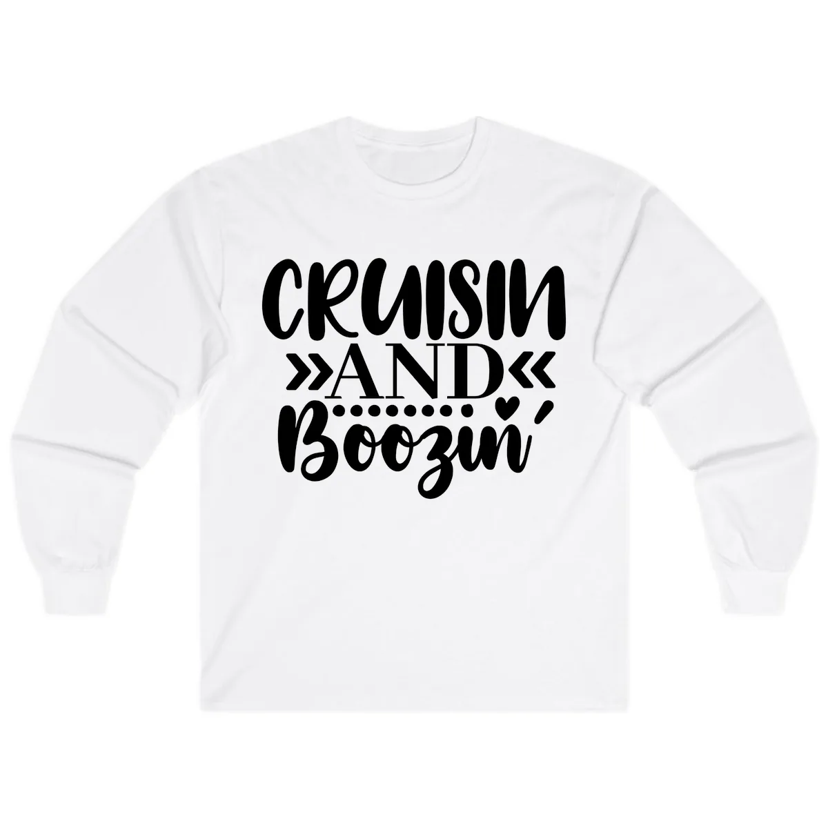 Cruisin' And Boozing Long Sleeve in White