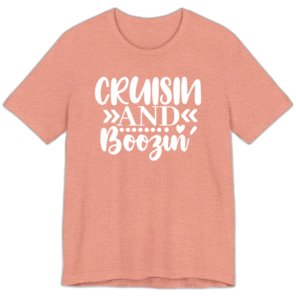 Cruisin' And Boozing Premium T-Shirt in Heather Sunset