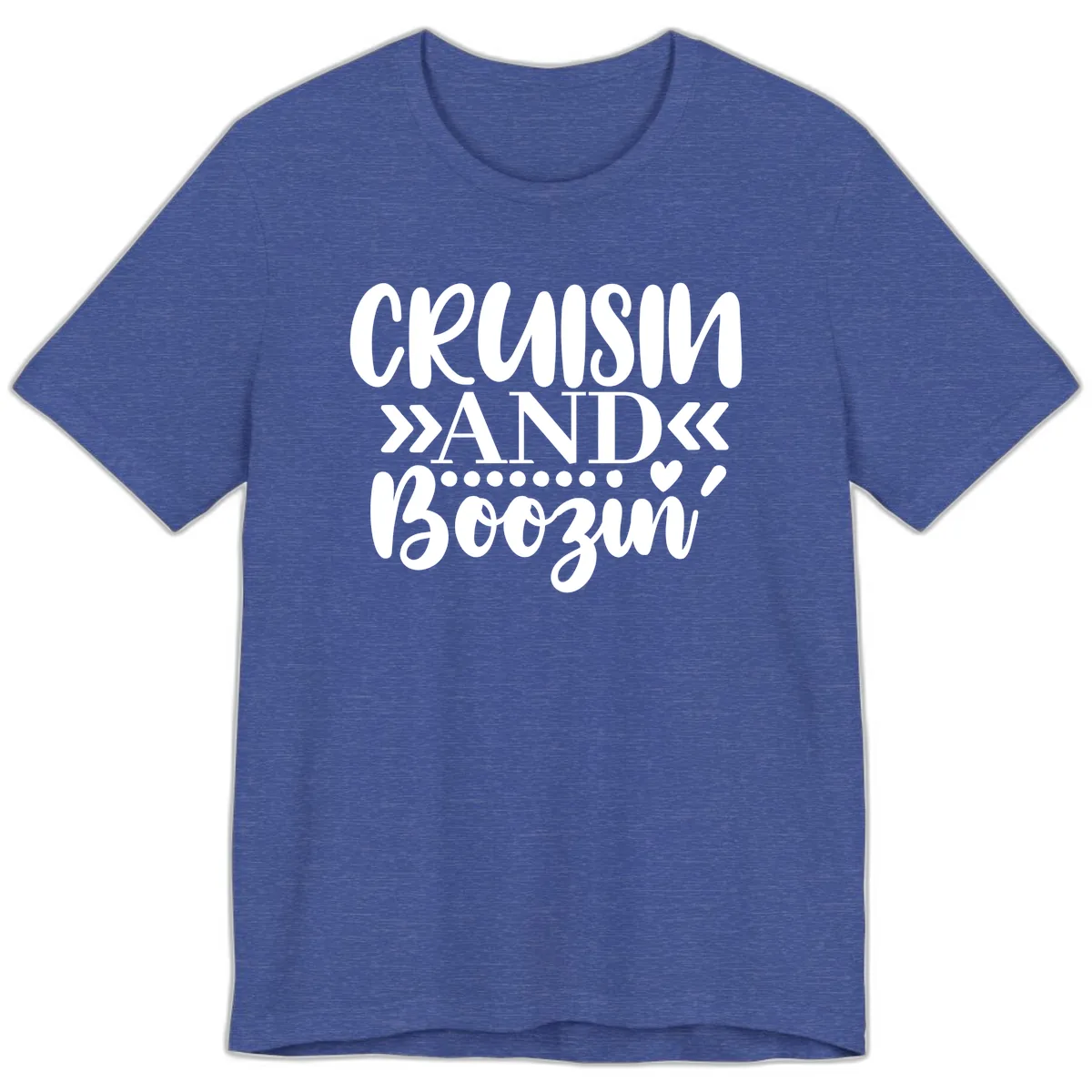 Cruisin' And Boozing Premium T-Shirt in Heather True Royal