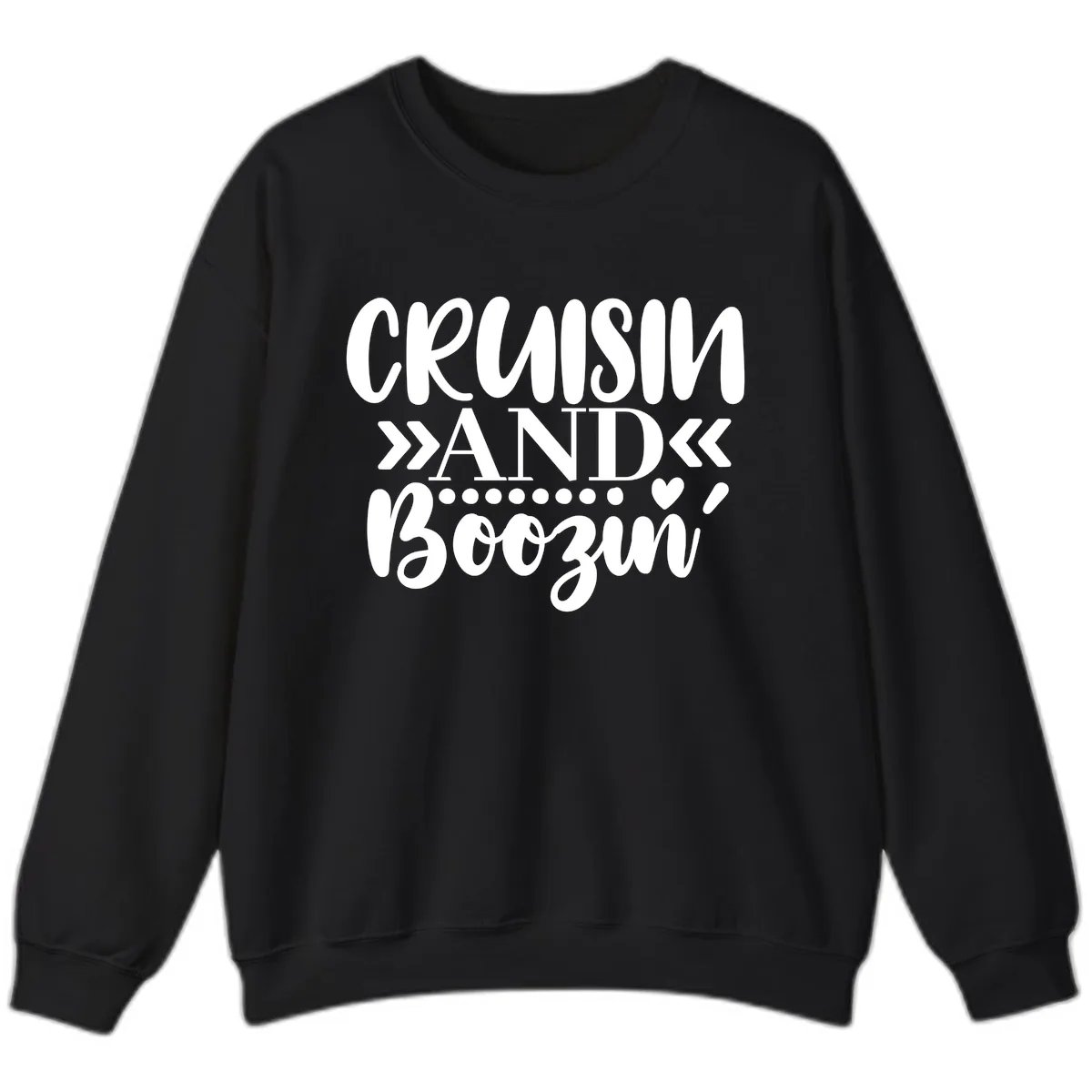 Cruisin' And Boozing Sweatshirt in Black