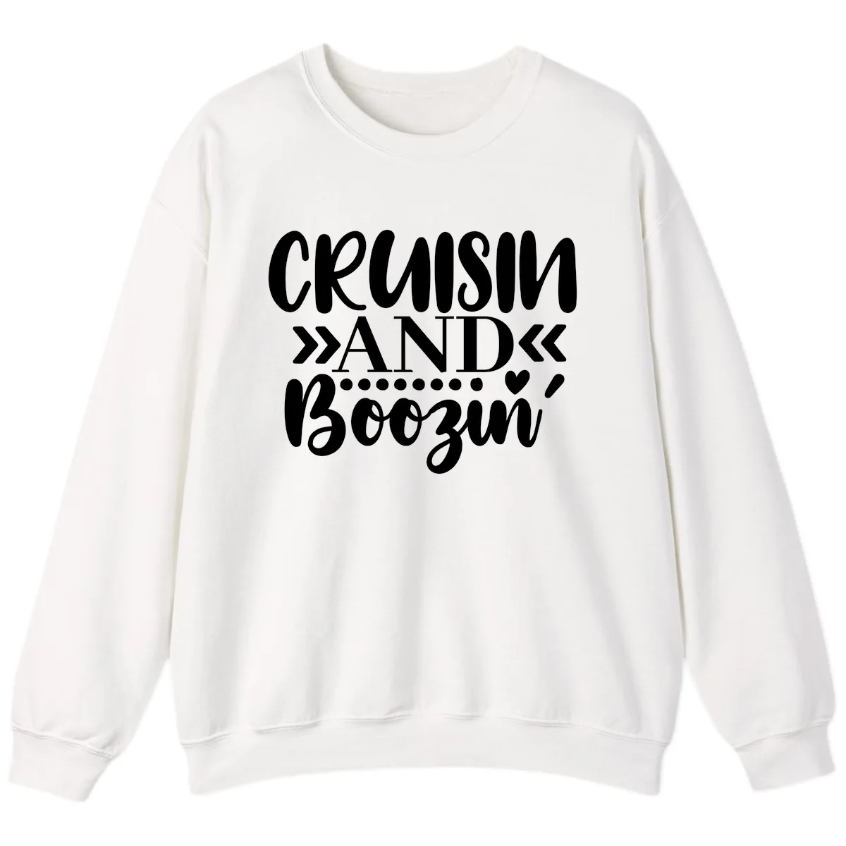 Cruisin' And Boozing Sweatshirt in White