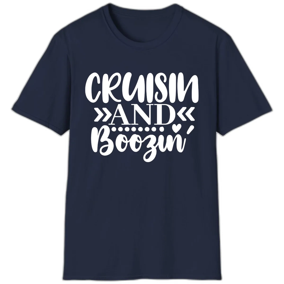 Cruisin' And Boozing T-Shirt in Navy