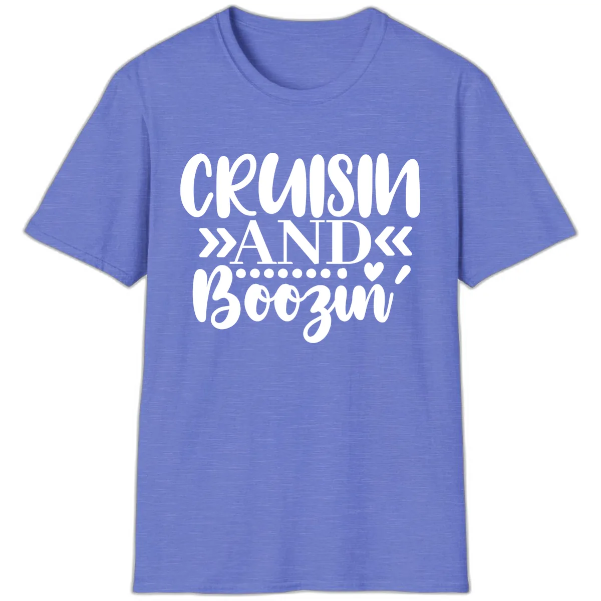 Cruisin' And Boozing T-Shirt in Heather Royal