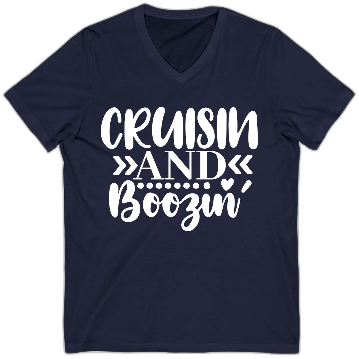 Cruisin' And Boozing V-Neck in Navy