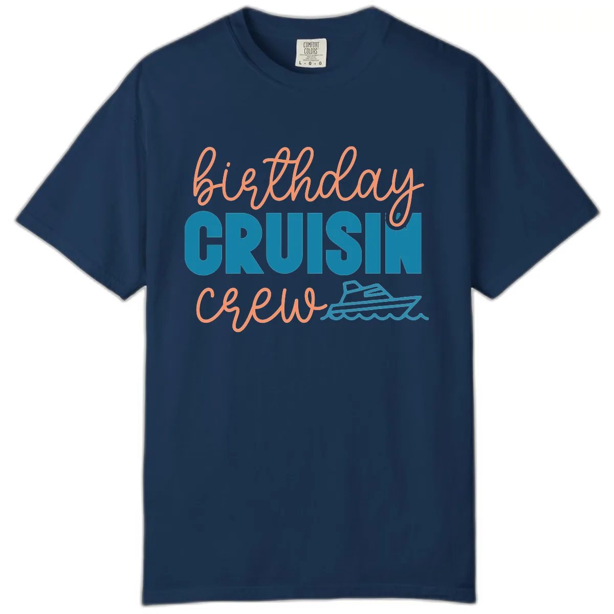 Birthday Crushin' Crew Comfort Color in Navy