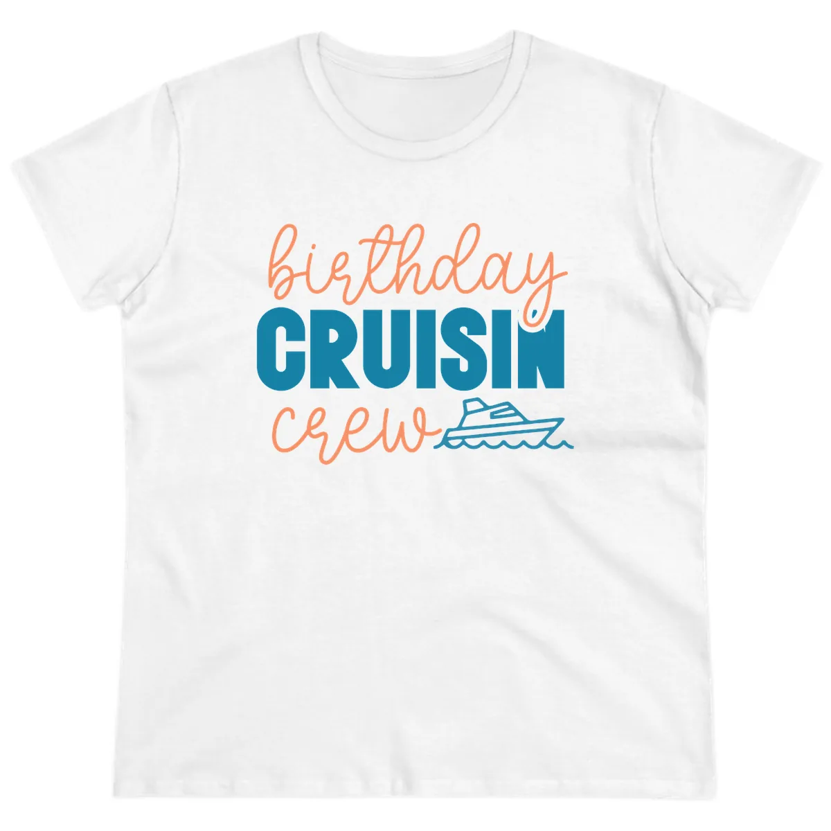 Birthday Crushin' Crew Ladies Tee in White
