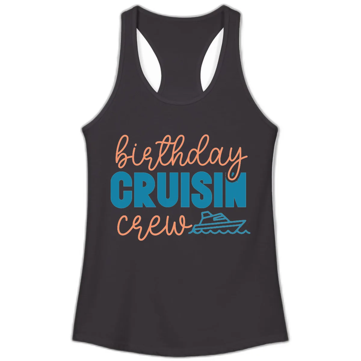 Birthday Crushin' Crew Ladies Tank in Black