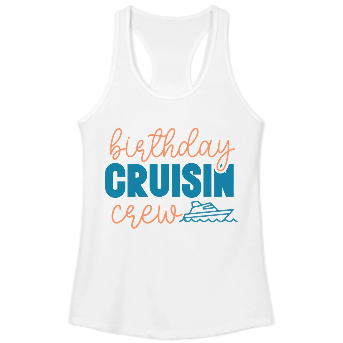 Birthday Crushin' Crew Ladies Tank in White