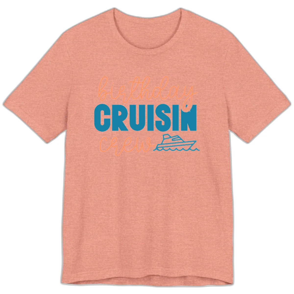 Birthday Crushin' Crew Premium T-Shirt in Heather Sunset