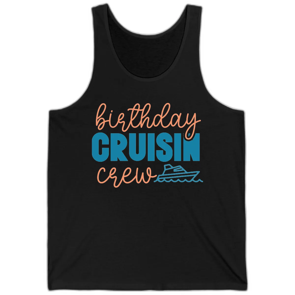 Birthday Crushin' Crew Tank in Black