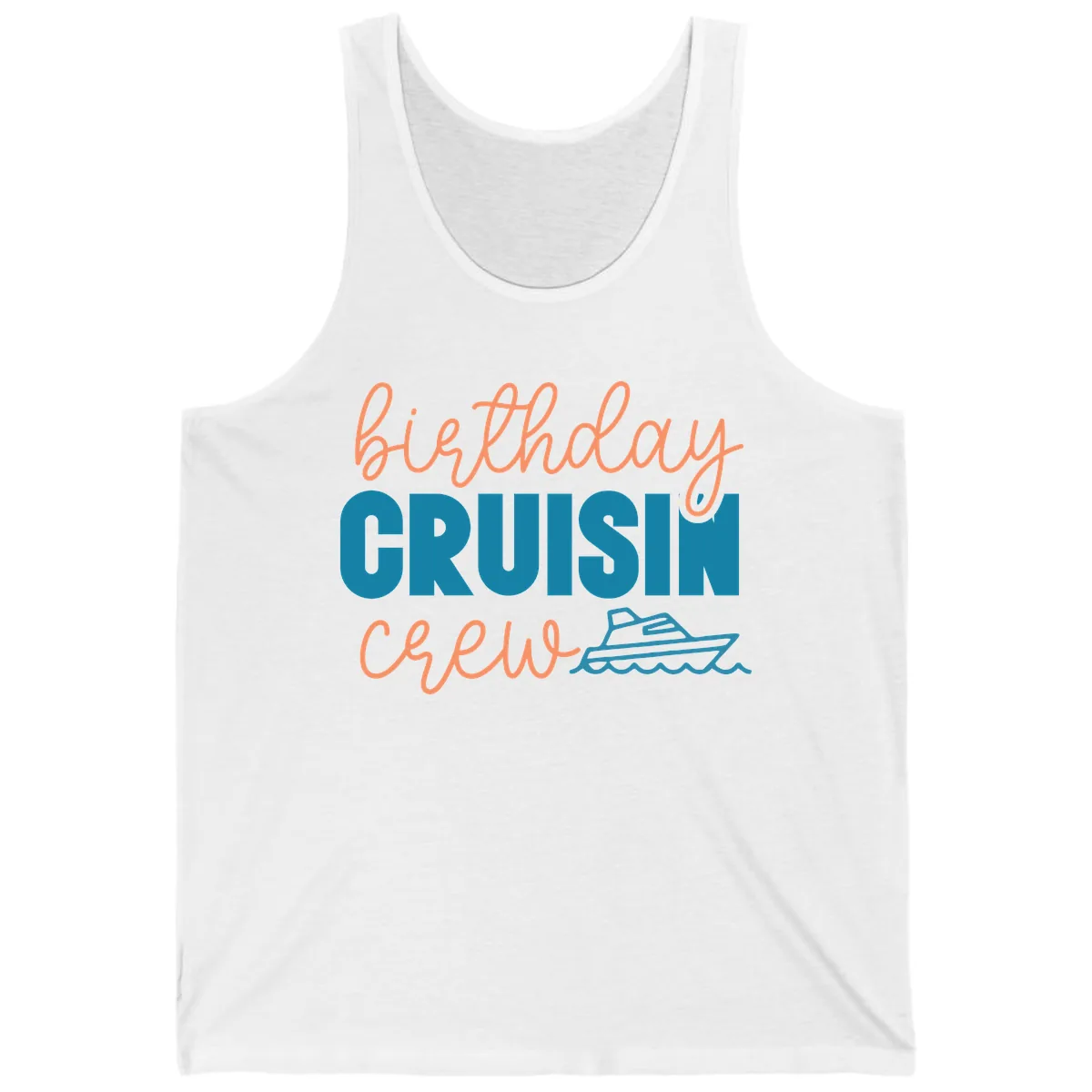 Birthday Crushin' Crew Tank in White