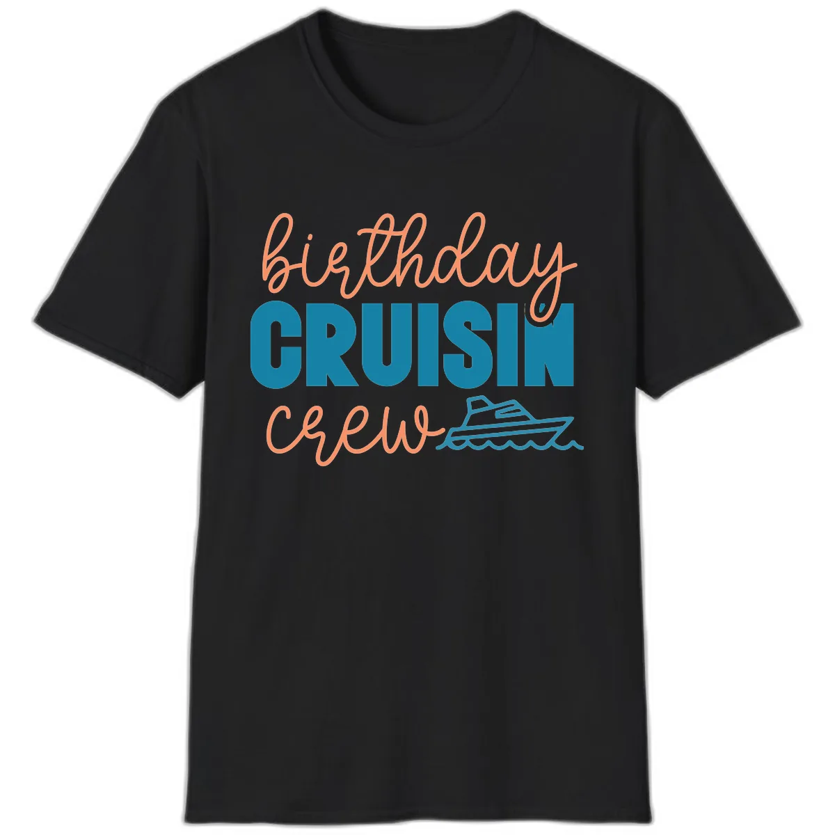 Birthday Crushin' Crew T-Shirt in Black