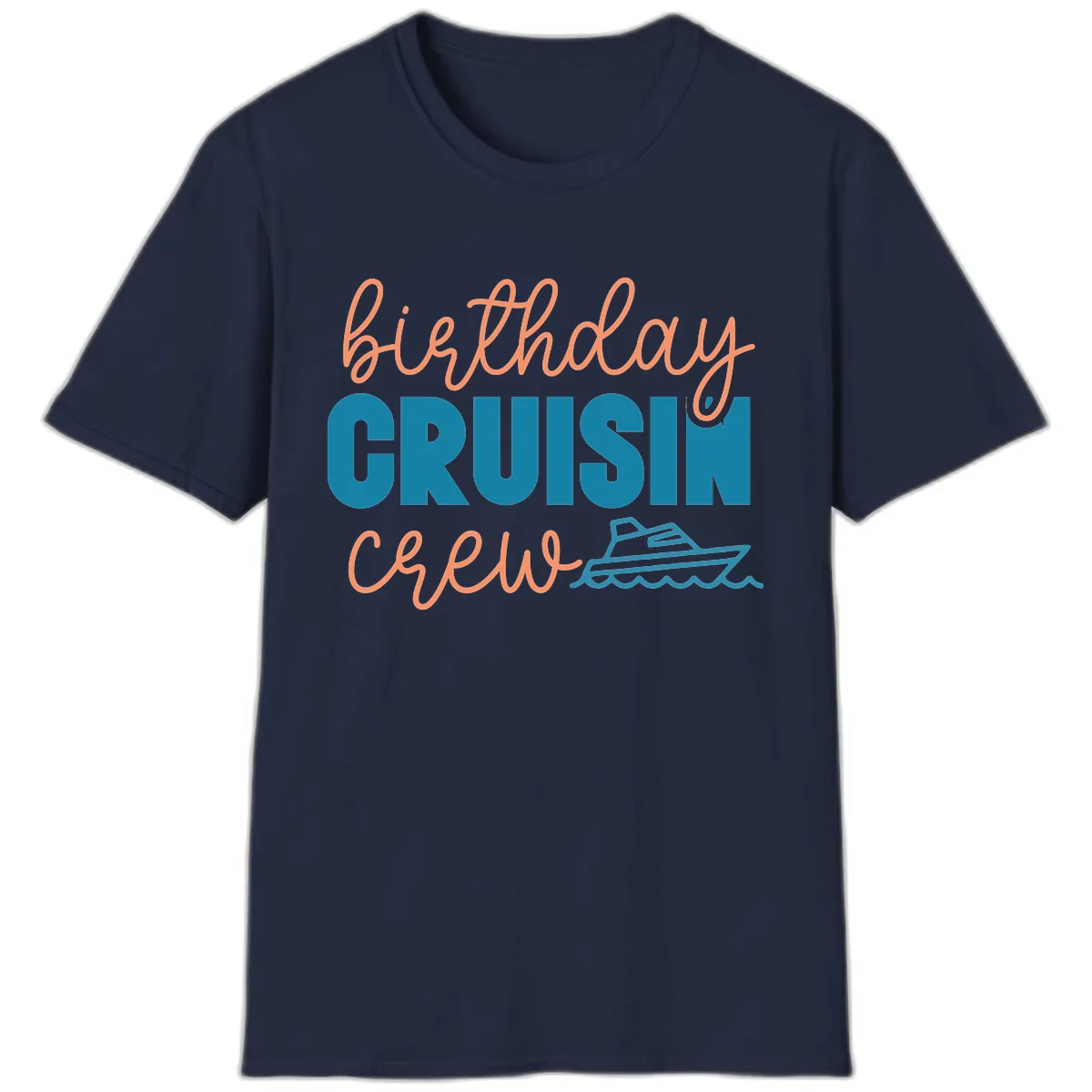 Birthday Crushin' Crew T-Shirt in Navy