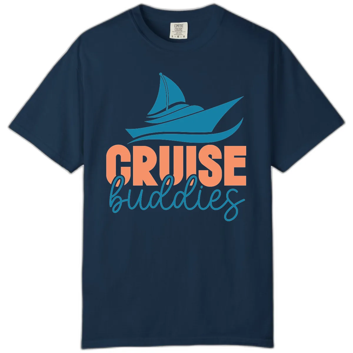 Cruise Buddies Ship Design Comfort Color in True Navy
