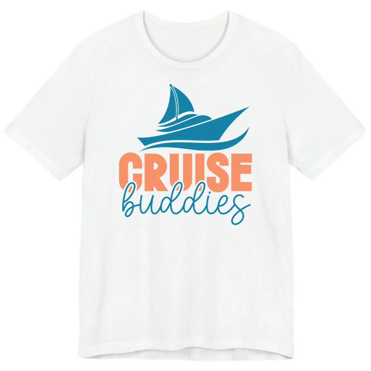 Cruise Buddies Ship Design Premium T-Shirt in White