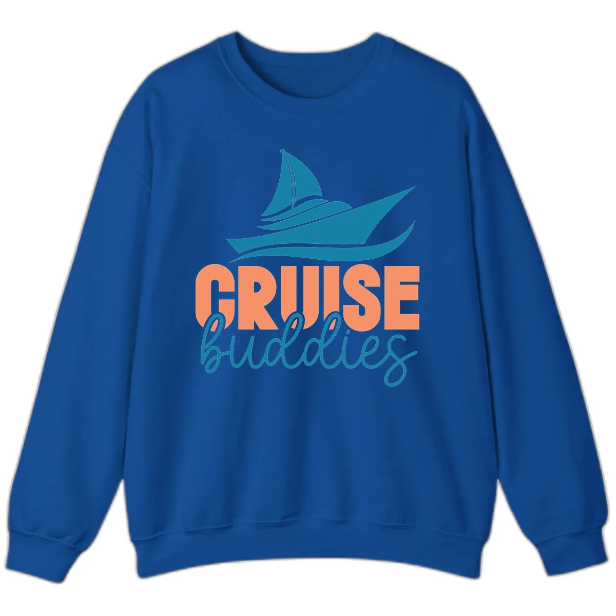 Cruise Buddies Ship Design Sweatshirt in Royal