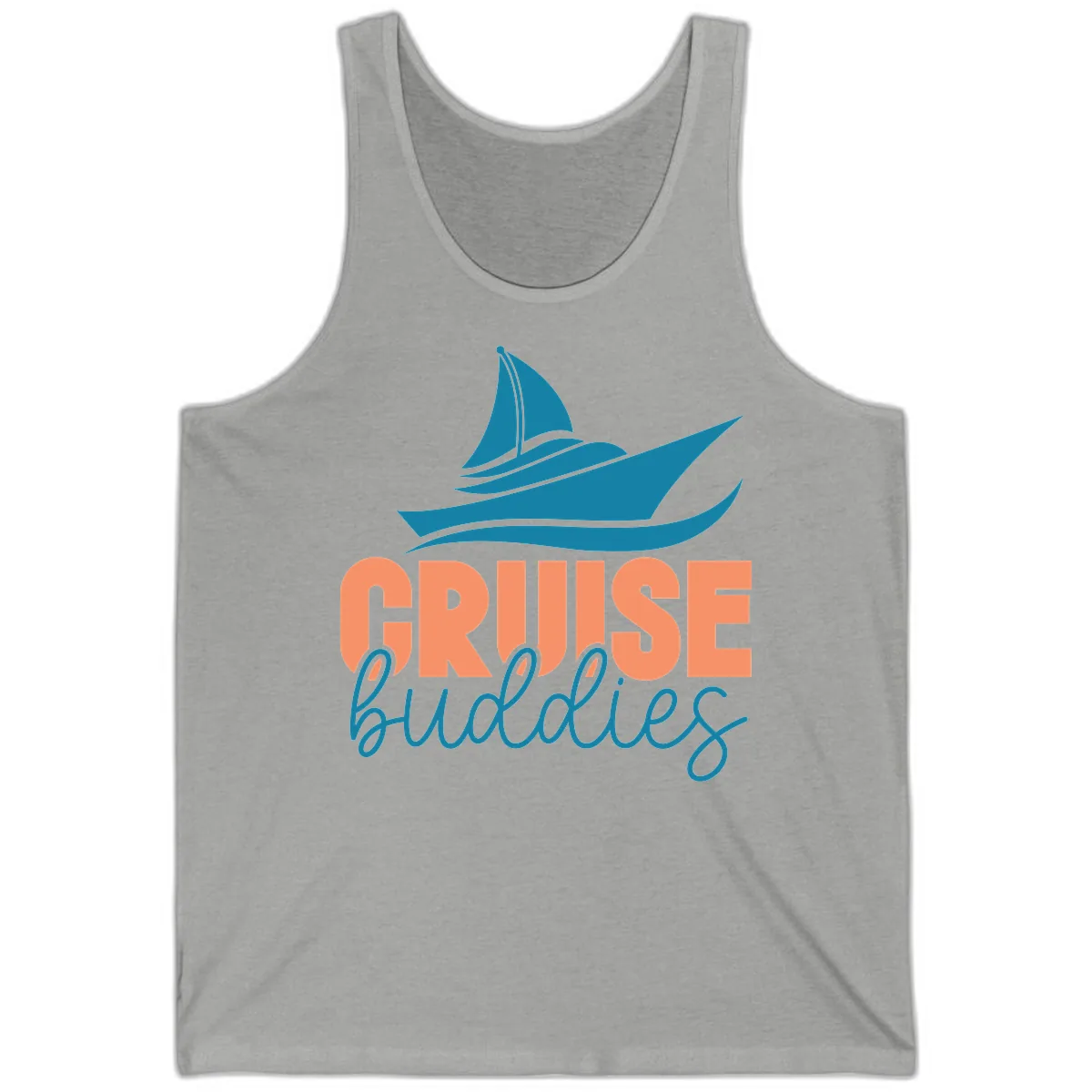 Cruise Buddies Ship Design Tank in Athletic Heather