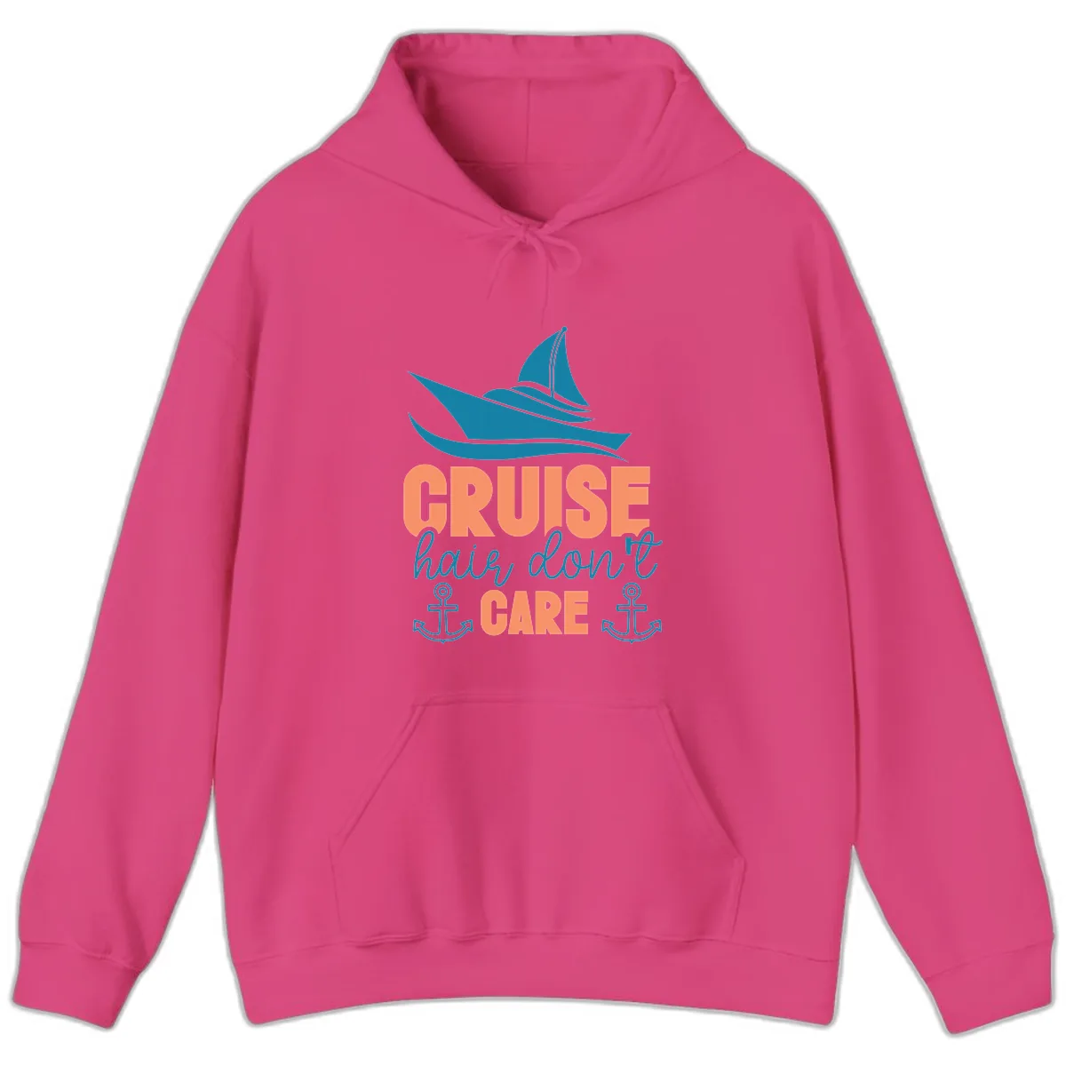 Cruise Hair Don't Care Hoodie in Heliconia