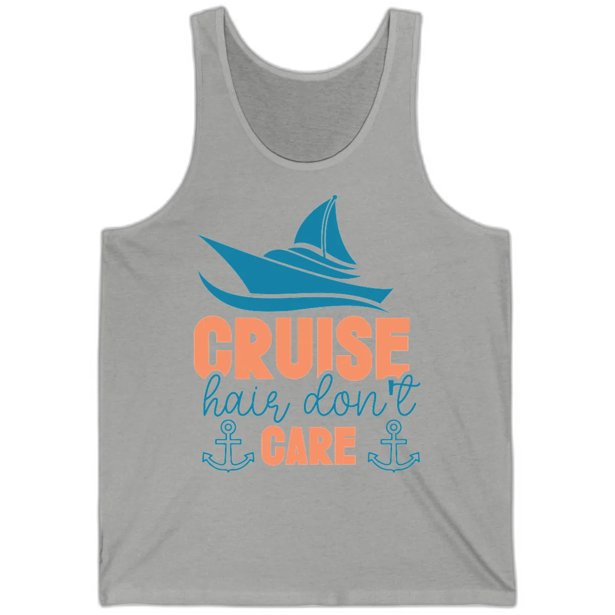 Cruise Hair Don't Care Tank in Athletic Heather