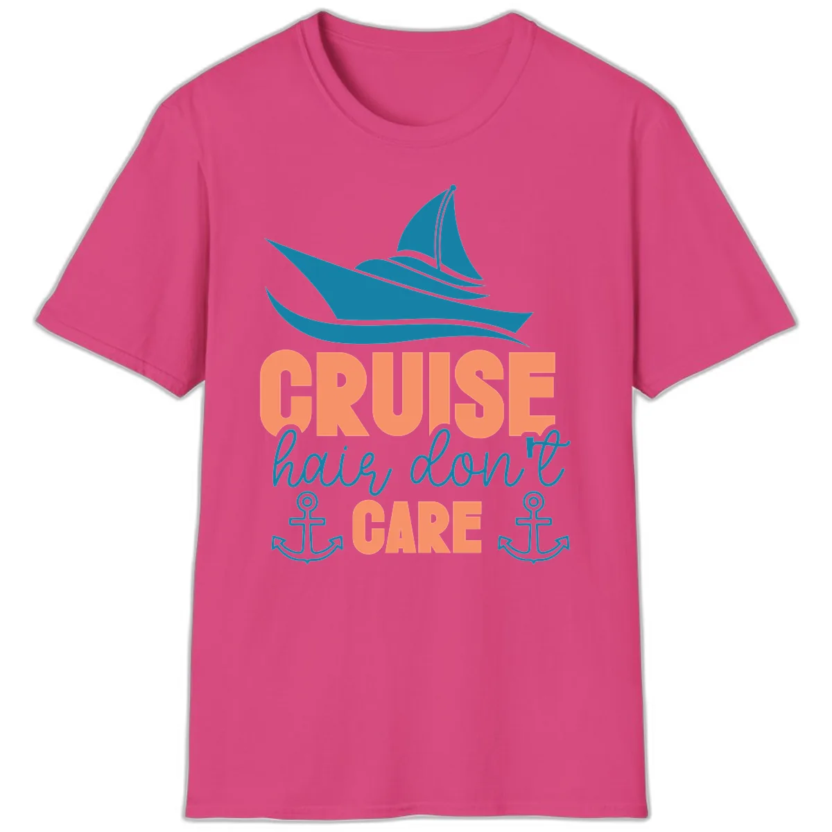 Cruise Hair Don't Care T-Shirt in Heliconia