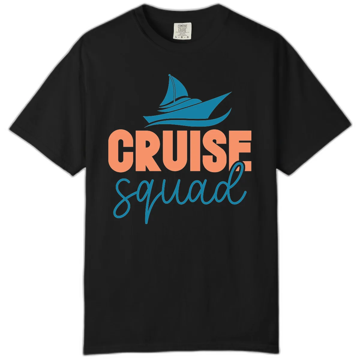 Cruise Squad Sailboat Comfort Color in Black