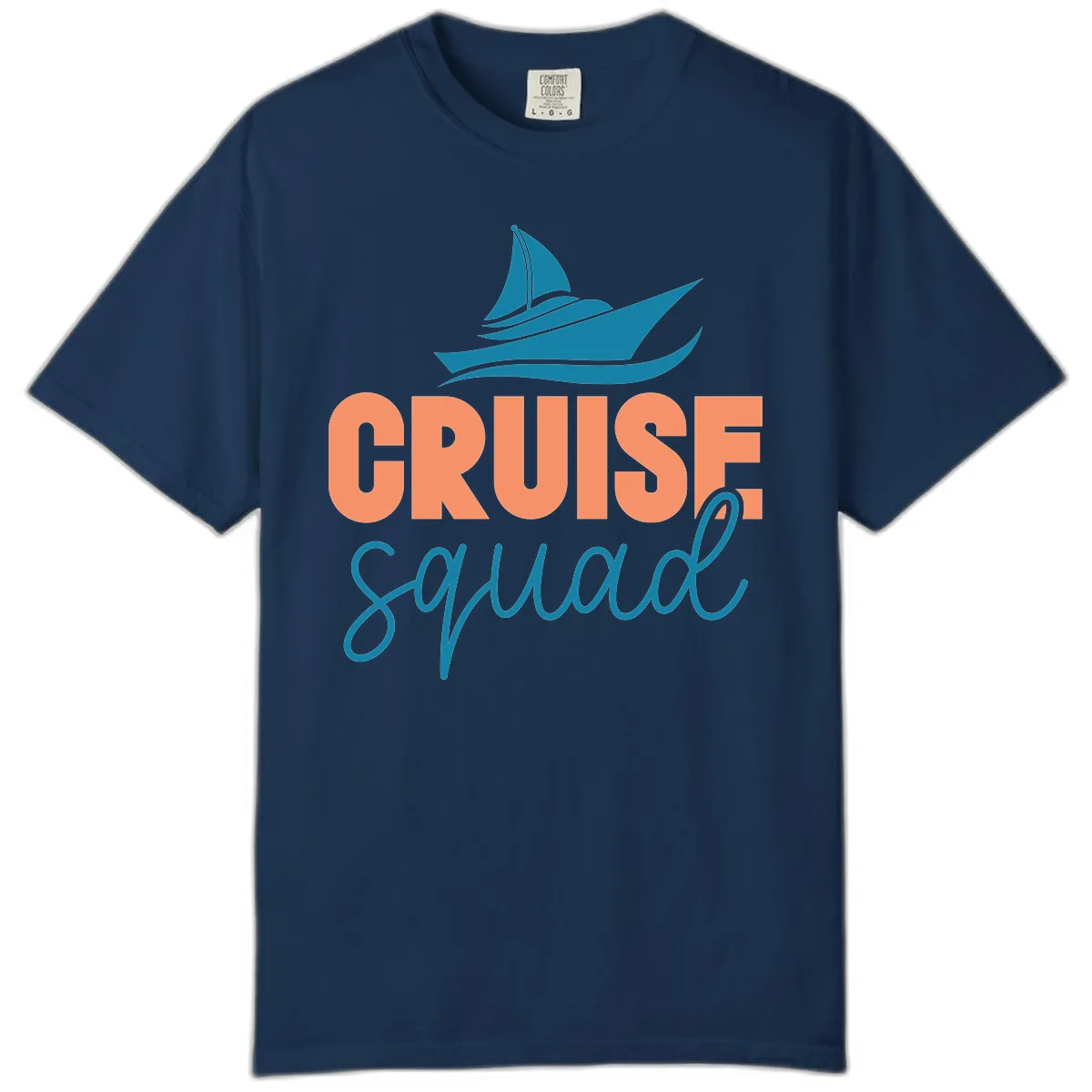 Cruise Squad Sailboat Comfort Color in Navy