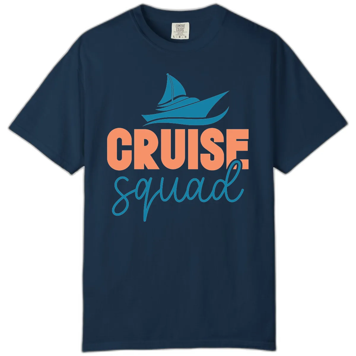 Cruise Squad Sailboat Comfort Color in True Navy