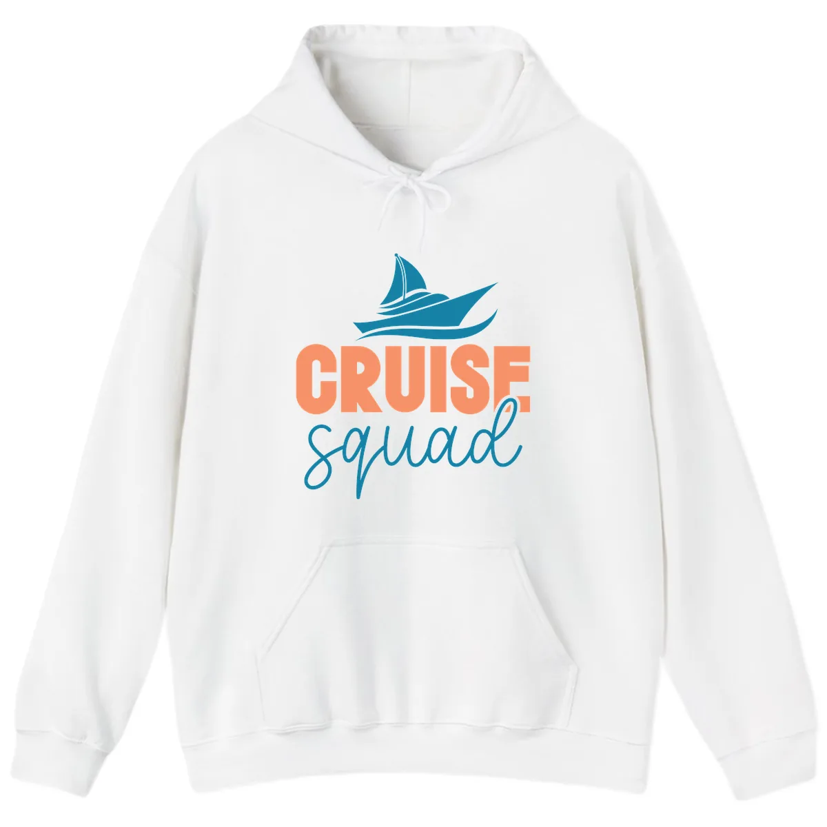 Cruise Squad Sailboat Hoodie in White