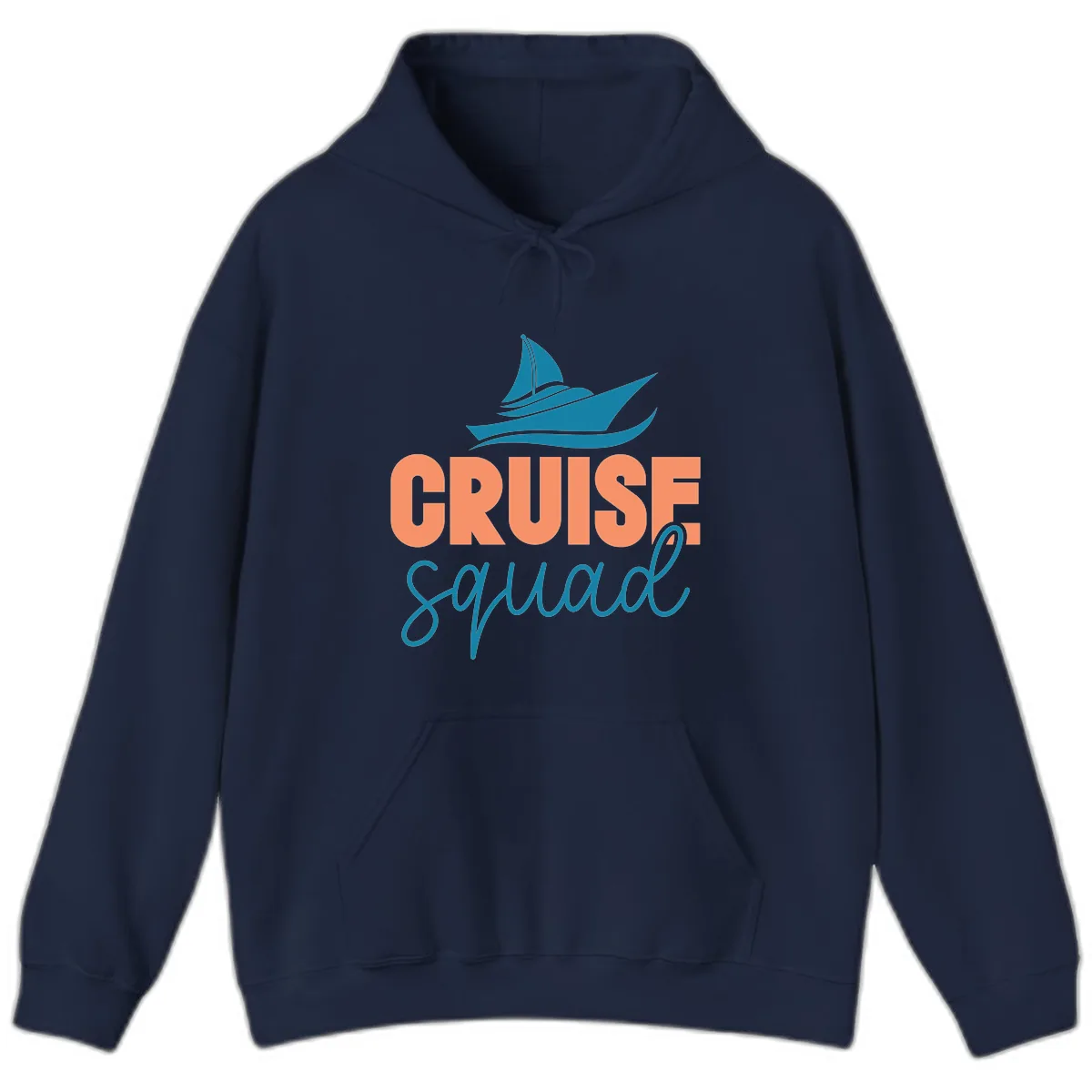 Cruise Squad Sailboat Hoodie in Navy
