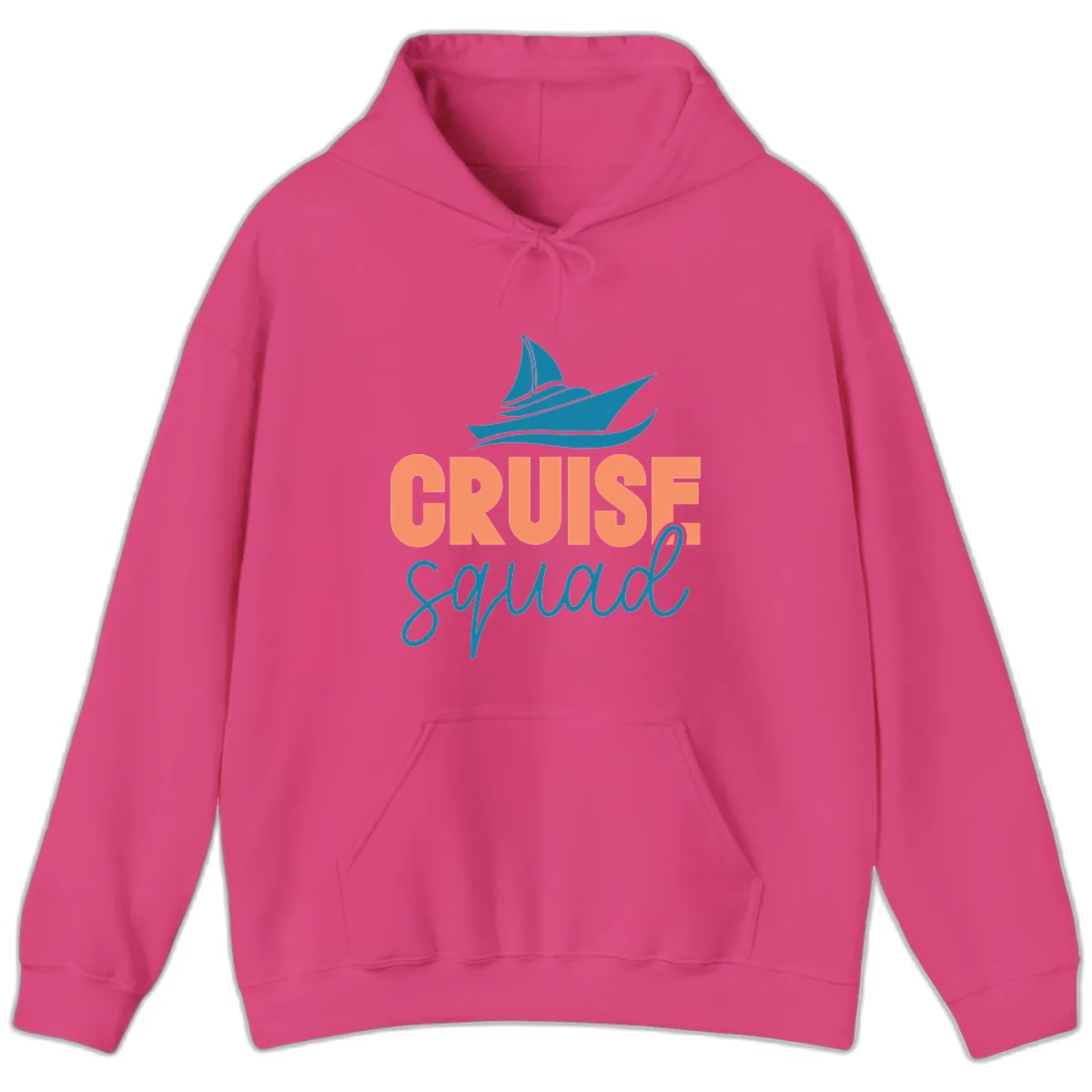 Cruise Squad Sailboat Hoodie in Heliconia