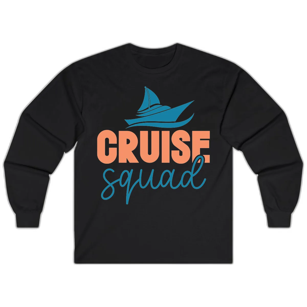 Cruise Squad Sailboat Long Sleeve in Black