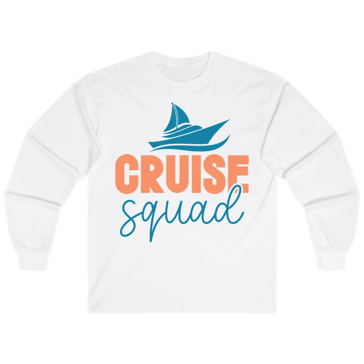 Cruise Squad Sailboat Long Sleeve in White